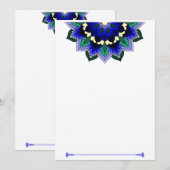 Mandala Pattern 02 in dark blue Advice Kaart (Voorkant / Achterkant)