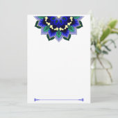 Mandala Pattern 02 in dark blue Advice Kaart (Staand voorkant)