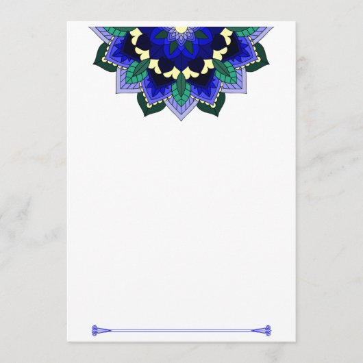 Mandala Pattern 02 in dark blue Advice Kaart (Voorkant)