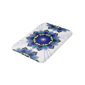 Mandala Pattern 02 in dark blue Bath Mat (Gekanteld)