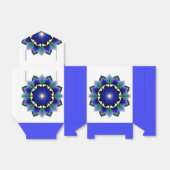 Mandala Pattern 02 in dark blue Favor Box Bedankdoosjes (Uitgevouwen)