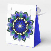 Mandala Pattern 02 in dark blue Favor Box Bedankdoosjes (Achterkant)