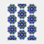 Mandala Pattern 02 in dark blue Fleece Blanket Deken (Voorkant)
