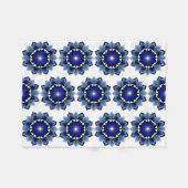 Mandala Pattern 02 in dark blue Fleece Blanket Deken (Voorkant (Horizontaal))