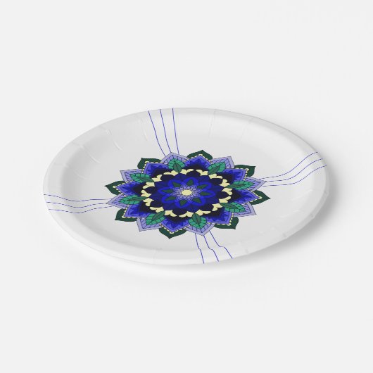Mandala Pattern 02 in dark blue Paper Bord (Gekanteld)