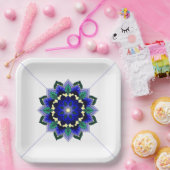 Mandala Pattern 02 in dark blue Paper Bord (Feest)