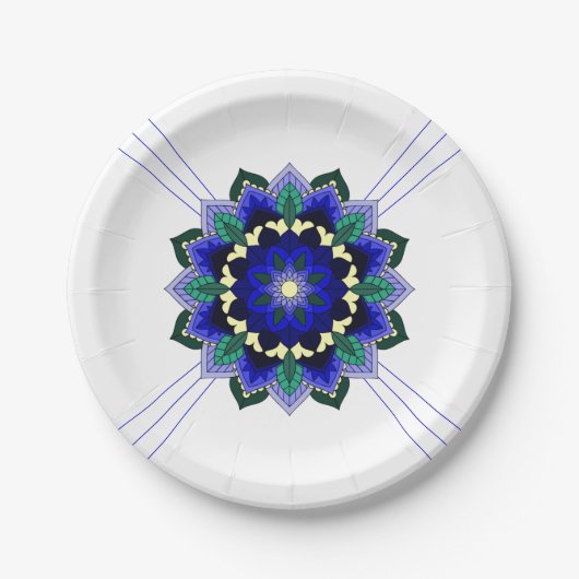 Mandala Pattern 02 in dark blue Paper Bord (Voorkant)