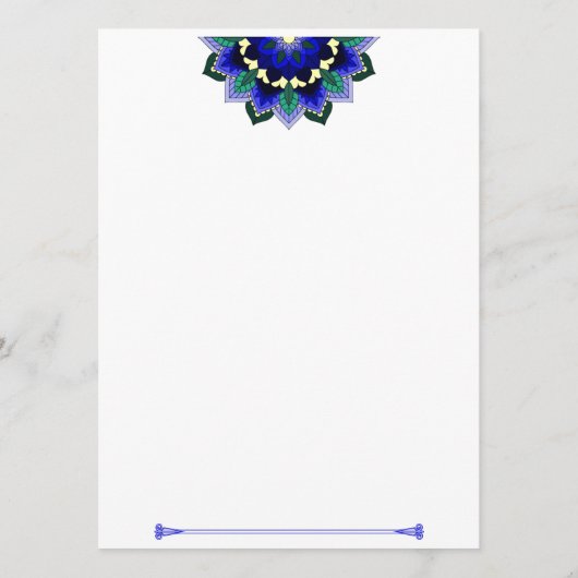 Mandala Pattern 02 in dark blue Program Programmakaart (Achterkant)