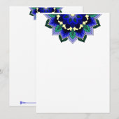 Mandala Pattern 02 in dark blue Program Programmakaart (Voorkant / Achterkant)