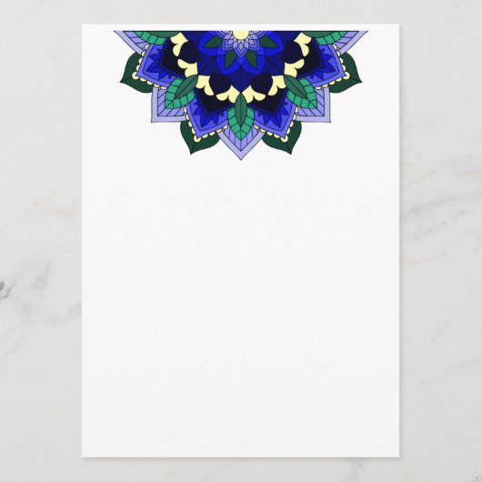 Mandala Pattern 02 in dark blue Program Programmakaart (Voorkant)