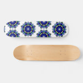 Mandala Pattern 02 in dark blue Skateboard (Horizontaal)