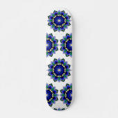 Mandala Pattern 02 in dark blue Skateboard (Voorkant)