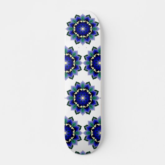 Mandala Pattern 02 in dark blue Skateboard (Voorkant)