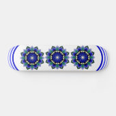 Mandala Pattern 02 in dark blue Skateboard (Horizontaal)