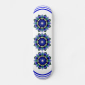 Mandala Pattern 02 in dark blue Skateboard (Voorkant)
