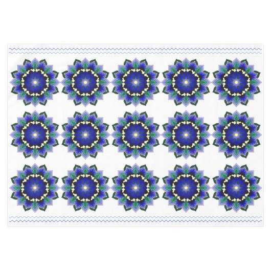 Mandala Pattern 02 in dark blue Tafelkleed (Voorkant (Horizontaal))