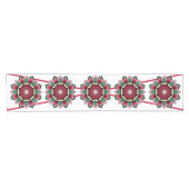 Mandala Pattern 02 in deep pink Short Table Runner Korte Tafelloper (Horizontaal)