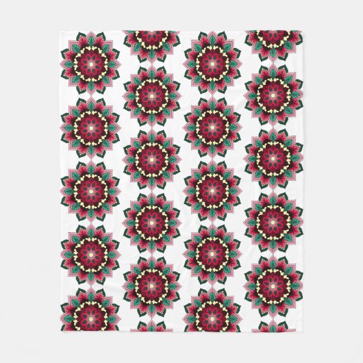 Mandala Pattern 02 in deep - roze Fleece Blanket Deken (Voorkant)