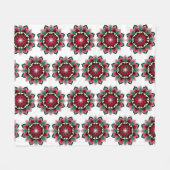 Mandala Pattern 02 in deep - roze Fleece Blanket Deken (Voorkant (Horizontaal))