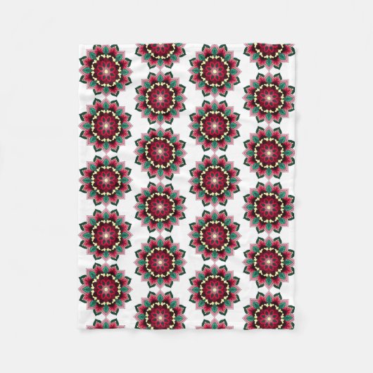 Mandala Pattern 02 in deep - roze Fleece Blanket Deken (Voorkant)