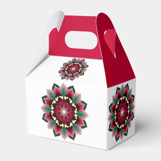 Mandala Pattern 02 in diep roze Bedankdoosjes (Achterkant)
