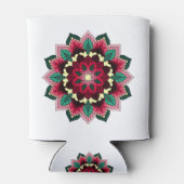 Mandala Pattern 02 in diep roze Blikjeskoeler (Achterkant)