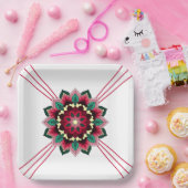 Mandala Pattern 02 in diep roze Bord papier (Feest)