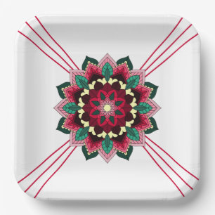 Mandala Pattern 02 in diep roze Bord papier