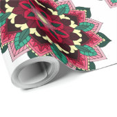 Mandala Pattern 02 in diep roze Cadeaupapier (Rol Hoek)