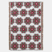 Mandala Pattern 02 in diep roze Deken (Voorkant Verticaal)