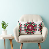 Mandala Pattern 02 in diep roze Kussen (Stoel)