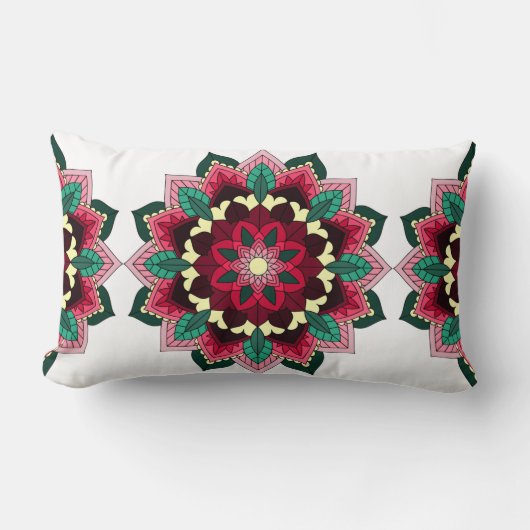 Mandala Pattern 02 in diep roze Kussen (Voorkant)