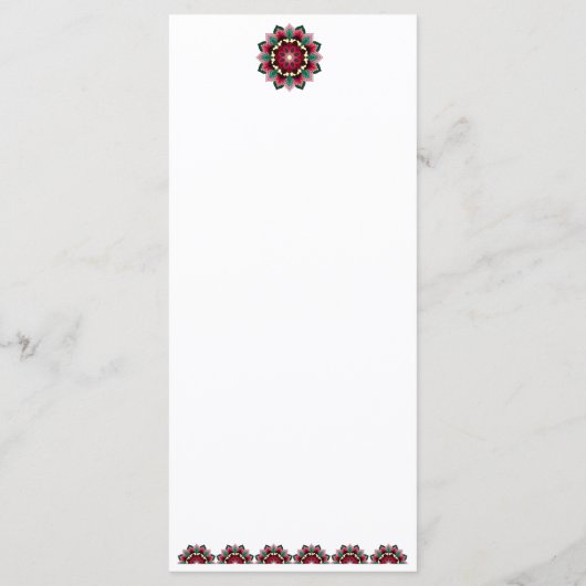 Mandala Pattern 02 in diep roze Menu (Achterkant)