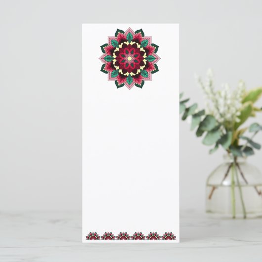 Mandala Pattern 02 in diep roze Menu (Staand voorkant)