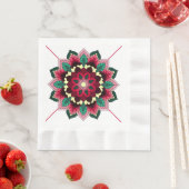 Mandala Pattern 02 in diep roze Napkin Servet (Insitu)