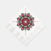 Mandala Pattern 02 in diep roze Napkin Servet (Hoek)