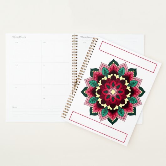 Mandala Pattern 02 in diep roze Planner (Display)