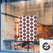 Mandala Pattern 02 in diep roze Raamsticker (Cafe Raam)