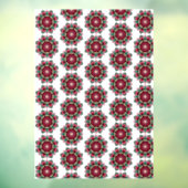 Mandala Pattern 02 in diep roze Raamsticker (Vel 3)