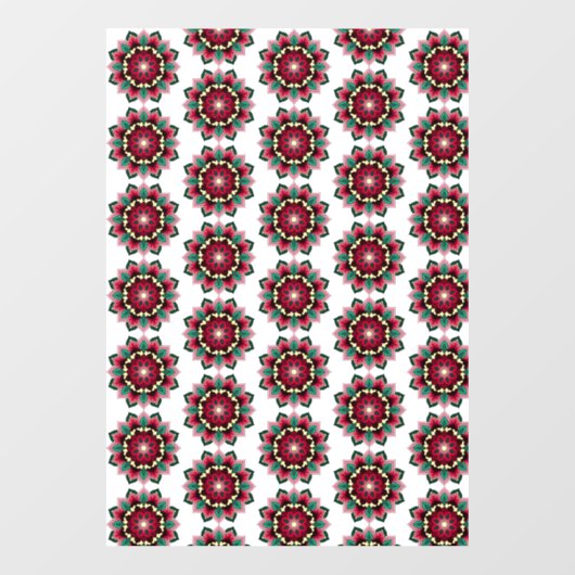 Mandala Pattern 02 in diep roze Raamsticker (Vel)
