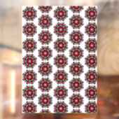 Mandala Pattern 02 in diep roze Raamsticker (Vel 2)