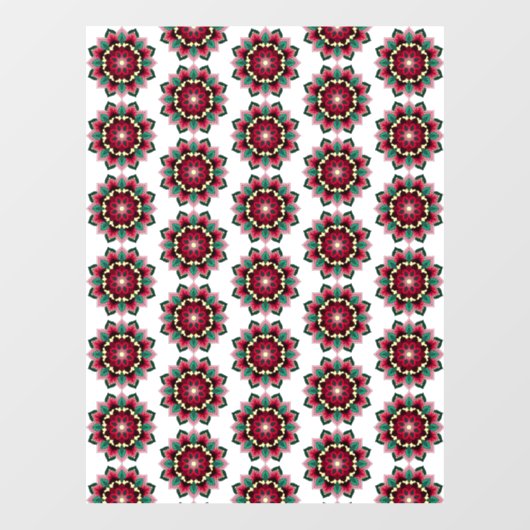 Mandala Pattern 02 in diep roze Raamsticker (Vel)