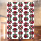 Mandala Pattern 02 in diep roze Raamsticker (Vel 2)