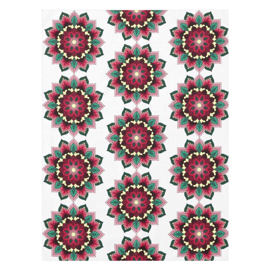 Mandala Pattern 02 in diep roze Tafelkleed (Voorkant)