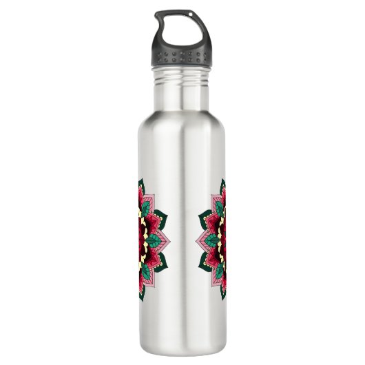 Mandala Pattern 02 in diepe roze 710 ml Water Bott Waterfles (Achterkant)
