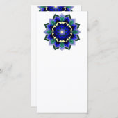 Mandala Pattern 02 in donkerblauw Bedankkaart (Voorkant / Achterkant)
