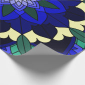 Mandala Pattern 02 in donkerblauw Cadeaupapier (Hoek)