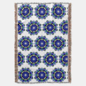 Mandala Pattern 02 in donkerblauw Deken (Voorkant Verticaal)