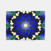 Mandala Pattern 02 in donkerblauw Fleece Deken (Voorkant (Horizontaal))