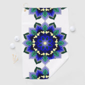 Mandala Pattern 02 in donkerblauw Golfhanddoek (Insitu)